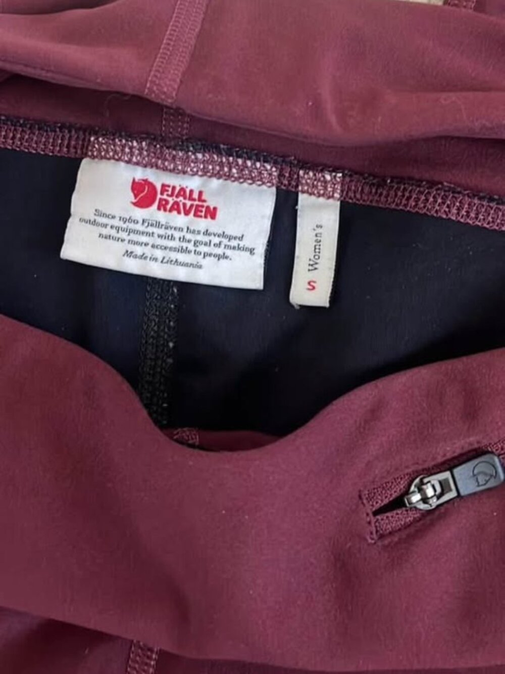 Fjallraven Abisko Trekking Tights Burgundy (S) - Picture 5 of 6